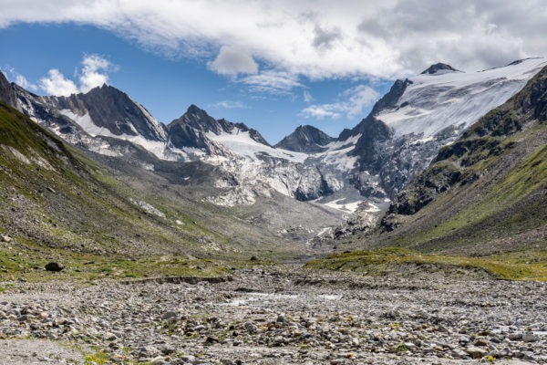 Procházka k ledovcům v rakouských Ötztalských Alpách